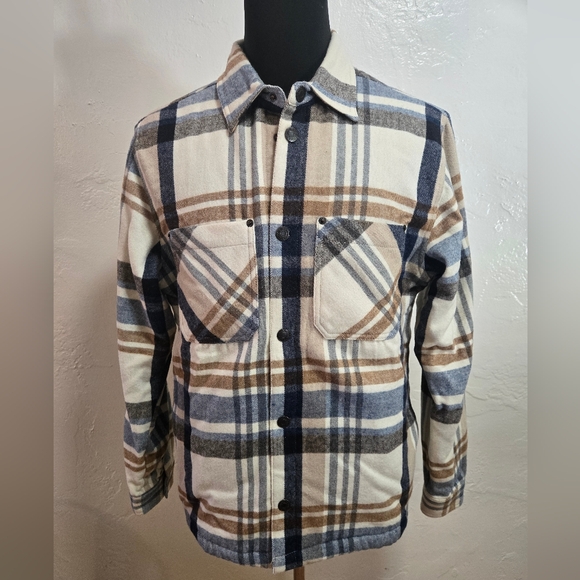Zara Other - Zara Italian Fabric Plaid Overshirt Jacket Pockets Button Up